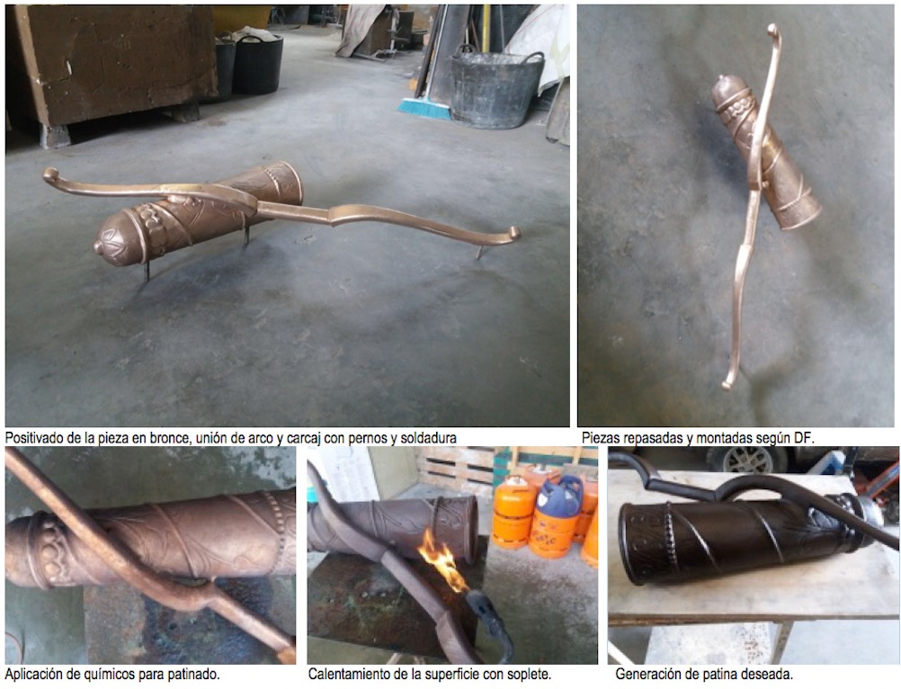 positivado en bronce